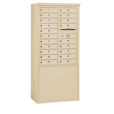 Salsbury Industries 3911D-20SFU Free-Standing 4C Horizontal Mailbox Unit - 11 Door High Unit (69-1/4 Inches) - Double Column - 20 MB1 Doors - Sandstone - Front Loading - USPS Access