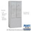 Salsbury Industries 3911D-4PAFP 11 Door High Free-Standing 4C Horizontal Parcel Locker with 4 Parcel Lockers in Aluminum with Private Access