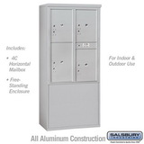 Salsbury Industries 11 Door High Free-Standing 4C Horizontal Parcel Locker with 4 Parcel Lockers with USPS Access