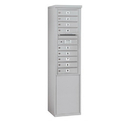 Salsbury Industries 3911S-09AFP Free-Standing 4C Horizontal Mailbox Unit - 11 Door High Unit (69-1/4 Inches) - Single Column - 9 MB1 Doors - Aluminum - Front Loading - Private Access