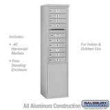 Salsbury Industries 11 Door High Free-Standing 4C Horizontal Mailbox with 9 Doors with USPS Access