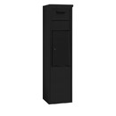 Salsbury Industries 3911S-1CBF Free-Standing 4C Horizontal Collection Box (Includes 3711S-1CBF and 3911S-BLK Enclosure) - Single Column - Black - Front Access