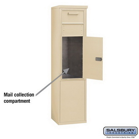Salsbury Industries 3911S-1CSF 11 Door High Free-Standing 4C Horizontal Collection Box in Sandstone