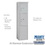 Salsbury Industries 3911S-2PAFP 11 Door High Free-Standing 4C Horizontal Parcel Locker with 2 Parcel Lockers in Aluminum with Private Access