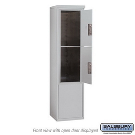 Salsbury Industries 3912S-2PAFP Free-Standing 4C Horizontal Mailbox Unit-12 Door High Unit (69-1/4 Inches)-Single Column-Stand-Alone Parcel Locker-2 PL6