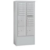 Salsbury Industries Free-Standing 4C Horizontal Mailbox Unit-Maximum Height Unit (72 Inches)-Double Column-15 MB1 Doors / 2 PL4.5's and 1 PL5-Front Loading-Private Access