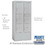 3916D-6PAFP Maximum Height Free-Standing 4C Horizontal Parcel Locker with 6 Parcel Lockers in Aluminum with Private Access