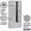 Salsbury Industries 3916D-6PAFU Maximum Height Free-Standing 4C Horizontal Parcel Locker with 6 Parcel Lockers in Aluminum with USPS Access