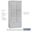 Salsbury Industries 3916D-6PAFU Maximum Height Free-Standing 4C Horizontal Parcel Locker with 6 Parcel Lockers in Aluminum with USPS Access