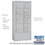 Salsbury Industries 3916D-8PAFP Maximum Height Free-Standing 4C Horizontal Parcel Locker with 8 Parcel Lockers in Aluminum with Private Access
