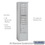 Salsbury Industries 3916S-09AFU Maximum Height Free-Standing 4C Horizontal Mailbox with 9 Doors and 1 Parcel Locker in Aluminum with USPS Access
