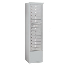 Salsbury Industries Free-Standing 4C Horizontal Mailbox Unit - Maximum Height Unit (72 Inches) - Single Column - 14 MB1 Doors - Front Loading - Private Access