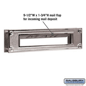 Salsbury Industries 4075C Mail Slot - Deluxe - Solid Brass - Chrome Finish
