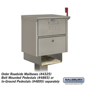 Salsbury Industries 4315D-NIC Newspaper Holder - for Designer Roadside Mailbox - Nickel