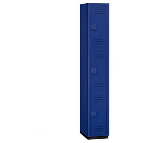 Salsbury Industries 12" Wide Triple Tier Heavy Duty Plastic Locker - 1 Wide - 6 Feet High - 18 Inches Deep