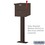 Salsbury Industries Standard Pedestal - Bolt Mounted - for Roadside Mailbox and Mail Chest - Bronze