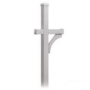 Salsbury Industries 4370SLV Deluxe Post - 1 Sided - In-Ground Mounted - for Roadside Mailbox - Silver