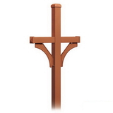 Salsbury Industries 4372D-COP Deluxe Post - 2 Sided - In-Ground Mounted - for Designer Roadside Mailboxes - Copper