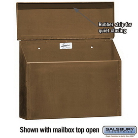 Salsbury Industries 4410 Antique Brass Mailbox - Standard - Surface Mounted - Horizontal Style