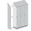 Salsbury Industries 44238AW Side Panel - for 24 Inch Deep Premier Wood Locker - with Sloping Hood - Arctic White