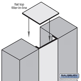 Salsbury Flat Top Filler - In - Line - 15 Inches Wide - for 15 Inch Deep Premier Wood Locker