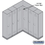 44464GRY Front Filler - Vertical - Corner - for Heavy Duty Plastic Locker - Gray