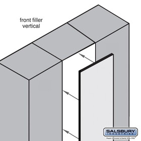 Salsbury Front Filler - Vertical - 15 Inches Wide - 72" High for Premier Wood Locker
