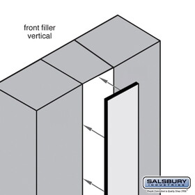 Salsbury Front Filler - Vertical - 9 Inches Wide - 72" High for Premier Wood Locker