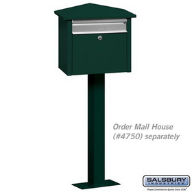 Salsbury Industries 4765GRN Mail House Post - Bolt Mounted - Green