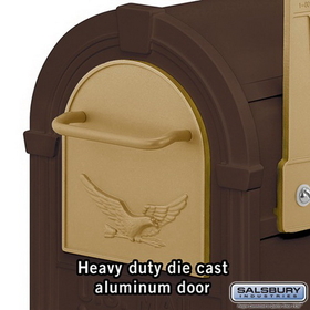 Salsbury Industries 4855E-BZG Eagle Rural Mailbox - Bronze - Gold Eagle
