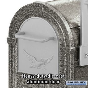 Salsbury Industries 4855E-PWS Eagle Rural Mailbox - Pewter - Silver Eagle