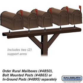 Salsbury Industries 4885BRZ Spreader - 5 Wide with 2 Supporting Arms - for Rural Mailboxes - Bronze
