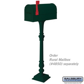 Salsbury Industries 4890GRN Classic Mailbox Post - Green