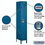 Salsbury Industries 51168BL-U 15" Wide Single Tier Standard Metal Locker - 1 Wide - 6 Feet High - 18 Inches Deep - Blue - Unassembled