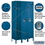 Salsbury Industries 51365BL-U 15" Wide Single Tier Standard Metal Locker - 3 Wide - 6 Feet High - 15 Inches Deep - Blue - Unassembled