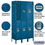 Salsbury Industries 52365BL-U 15" Wide Double Tier Standard Metal Locker - 3 Wide - 6 Feet High - 15 Inches Deep - Blue - Unassembled