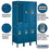 Salsbury Industries 52368BL-U 15" Wide Double Tier Standard Metal Locker - 3 Wide - 6 Feet High - 18 Inches Deep - Blue - Unassembled
