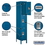 Salsbury Industries 53168BL-U 15" Wide Triple Tier Standard Metal Locker - 1 Wide - 6 Feet High - 18 Inches Deep - Blue - Unassembled