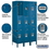 Salsbury Industries 53368BL-U 15" Wide Triple Tier Standard Metal Locker - 3 Wide - 6 Feet High - 18 Inches Deep - Blue - Unassembled