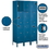 Salsbury Industries 54365BL-U 15" Wide Four Tier Standard Metal Locker - 3 Wide - 6 Feet High - 15 Inches Deep - Blue - Unassembled