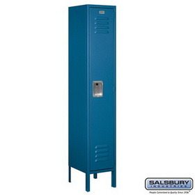 Salsbury Industries 12" Wide Single Tier Standard Metal Locker - 1 Wide - 5 Feet High - 12 Inches Deep