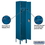 Salsbury Industries 61152BL-U 12" Wide Single Tier Standard Metal Locker - 1 Wide - 5 Feet High - 12 Inches Deep - Blue - Unassembled