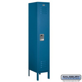 Salsbury Industries 12" Wide Single Tier Standard Metal Locker - 1 Wide - 5 Feet High - 15 Inches Deep