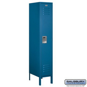 Salsbury Industries 12" Wide Single Tier Standard Metal Locker - 1 Wide - 5 Feet High - 18 Inches Deep