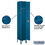 Salsbury Industries 61162BL-U 12" Wide Single Tier Standard Metal Locker - 1 Wide - 6 Feet High - 12 Inches Deep - Blue - Unassembled