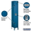 Salsbury Industries 61165BL-U 12" Wide Single Tier Standard Metal Locker - 1 Wide - 6 Feet High - 15 Inches Deep - Blue - Unassembled