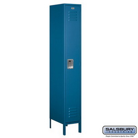 Salsbury Industries 12" Wide Single Tier Standard Metal Locker - 1 Wide - 6 Feet High - 18 Inches Deep