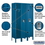 Salsbury Industries 61352BL-U 12" Wide Single Tier Standard Metal Locker - 3 Wide - 5 Feet High - 12 Inches Deep - Blue - Unassembled
