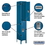 Salsbury Industries 62165BL-U 12" Wide Double Tier Standard Metal Locker - 1 Wide - 6 Feet High - 15 Inches Deep - Blue - Unassembled
