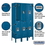 Salsbury Industries 62352BL-U 12" Wide Double Tier Standard Metal Locker - 3 Wide - 5 Feet High - 12 Inches Deep - Blue - Unassembled